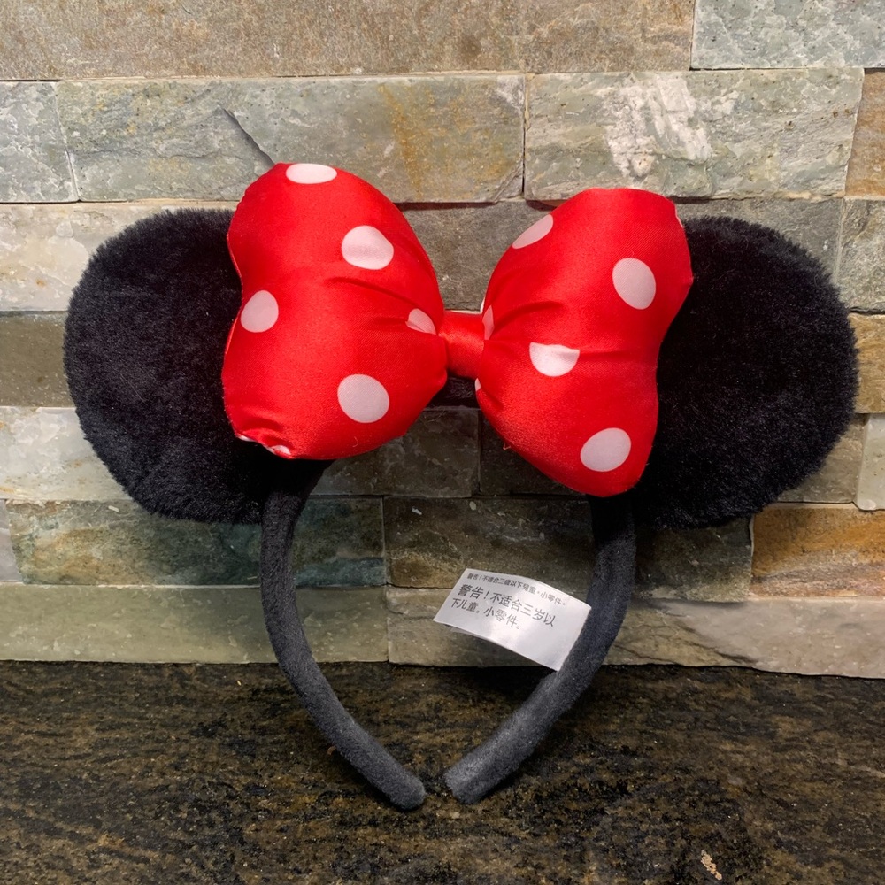 DISNEY | Red Polka Dot Bow | Minnie Mouse Ears Headband